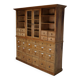 Grande armoire / vitrine d'apothicaire ancienne en pin allemand du début du XXe siècle