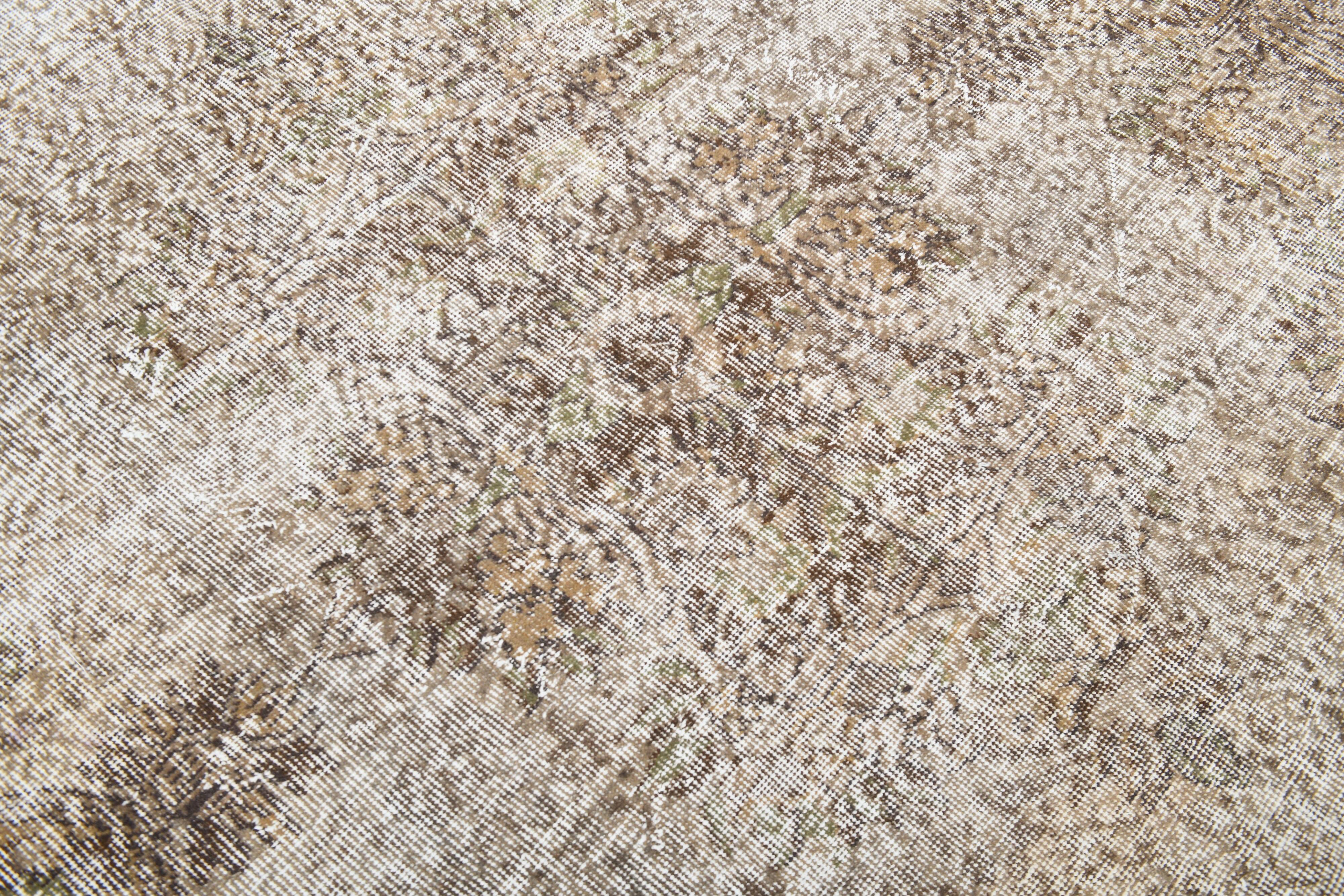 178x295Cm Persian Area Rug, Turkish Antique Rug, Faded Brown Vintage Rug