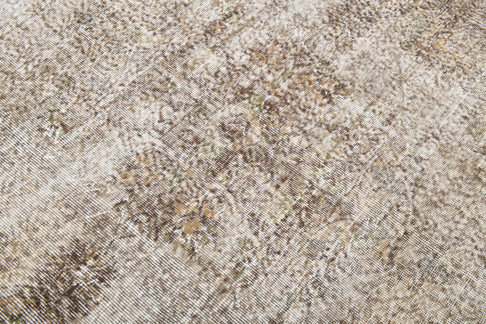 178x295Cm Persian Area Rug, Turkish Antique Rug, Faded Brown Vintage Rug