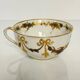6 Bernardaud teacups and saucers | ribbons/bows and garlands