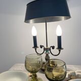 Biot green stemmed glasses