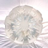 Ceiling lamp in textured white glass, France 1950