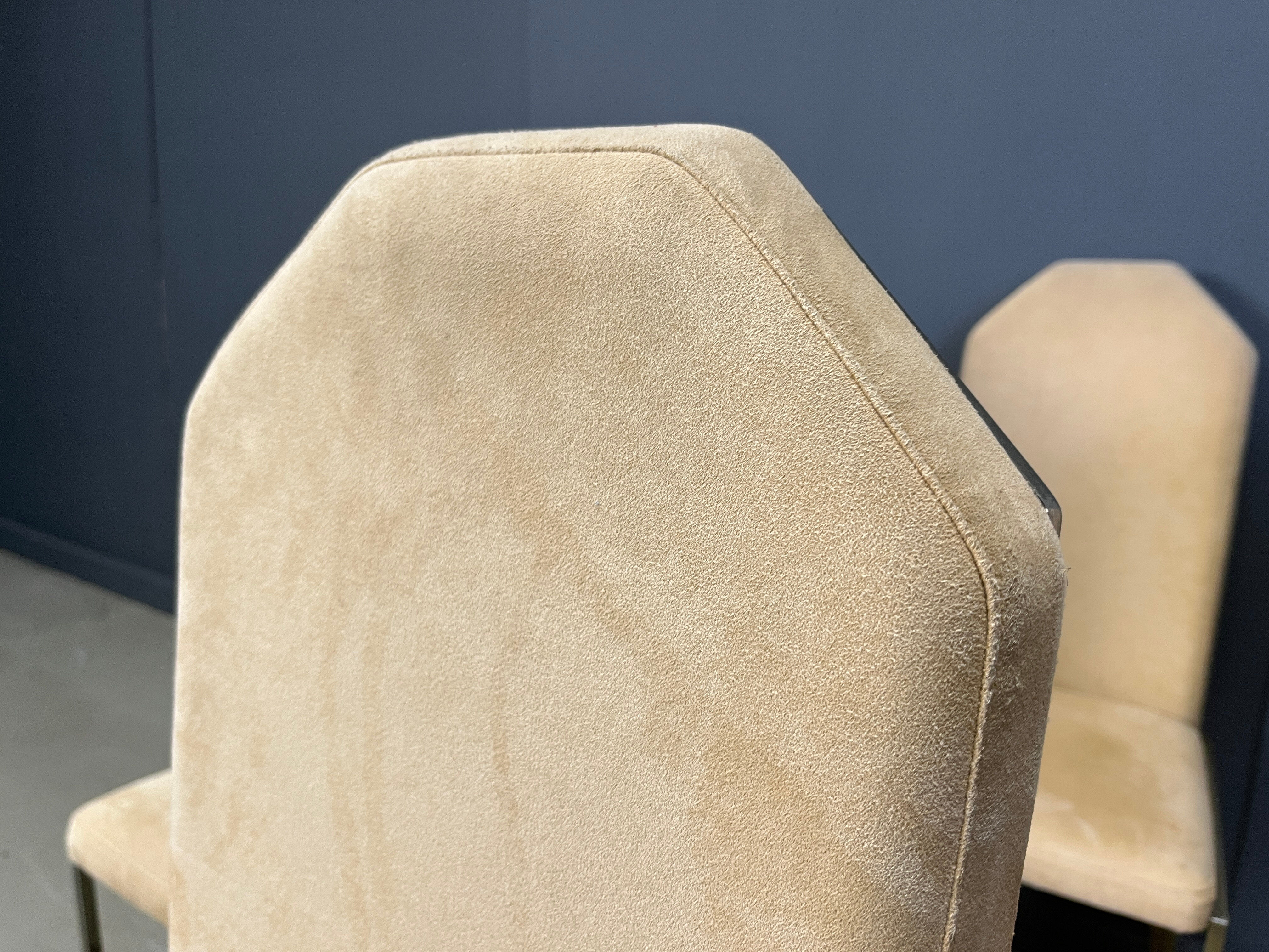 Vintage brass dining chairs by Belgochrom, 1970s