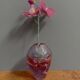 Red Glass vase "tulip" top 1960s