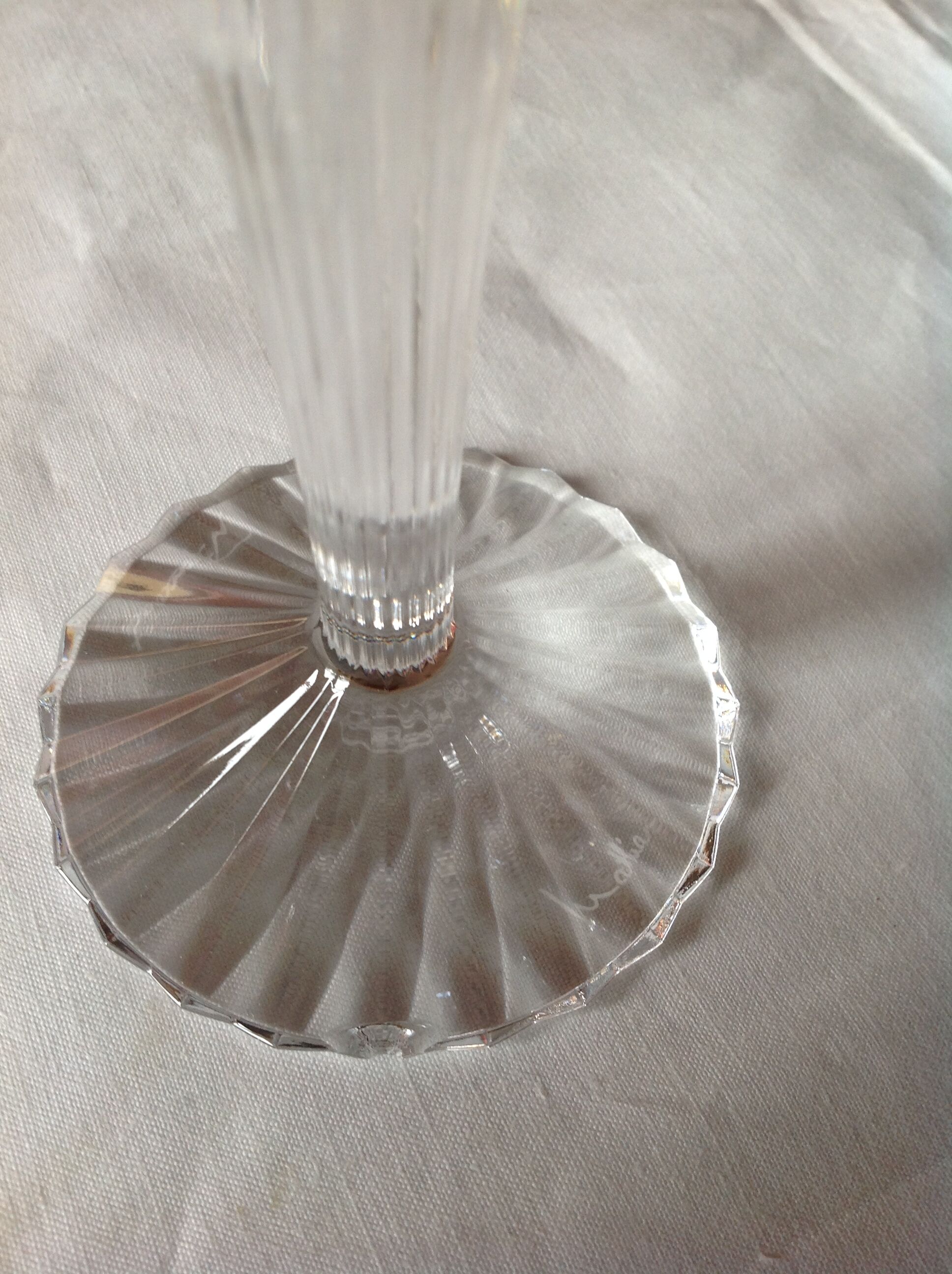 Flute in Baccarat crystal, model thousand night flutissimo.