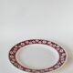 Large round dish saint amand outlines burgundy flowers 1950