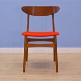 Ensemble de 6 chaises à manger danoises en teck par Falsled, années 1960