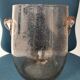 Vintage champagne bucket, in bubbled glass of purple / pink color Biot