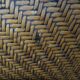 Woven rattan armchair and exotic wood in colonial style, 1980s.