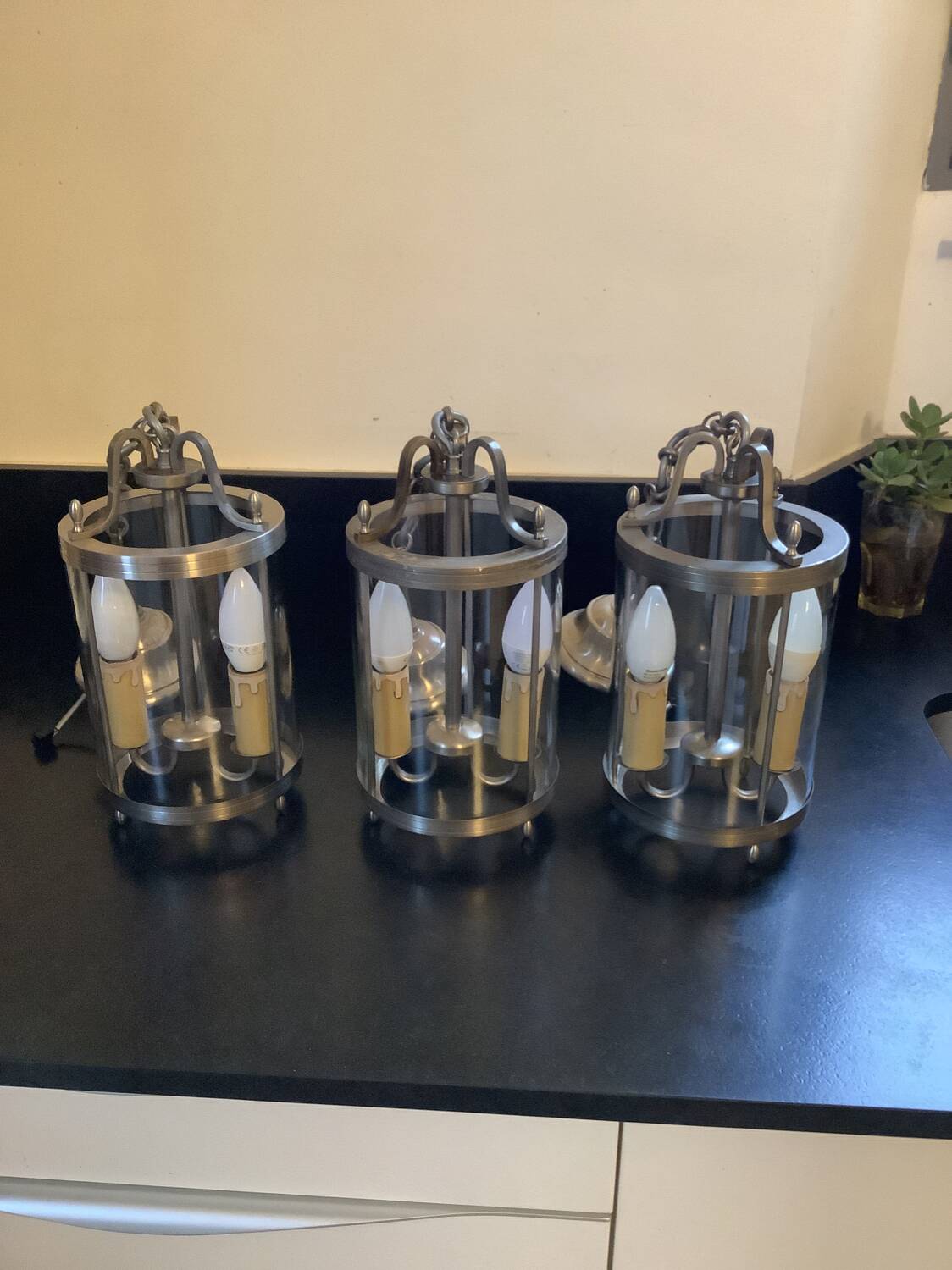 3 vintage lanterns