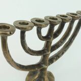 7-armed cand1960s 70s mid century brutalist bronze CANDELABRA