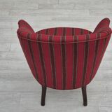 1950s, Danish lounge chair, original condition, red furniture wool.