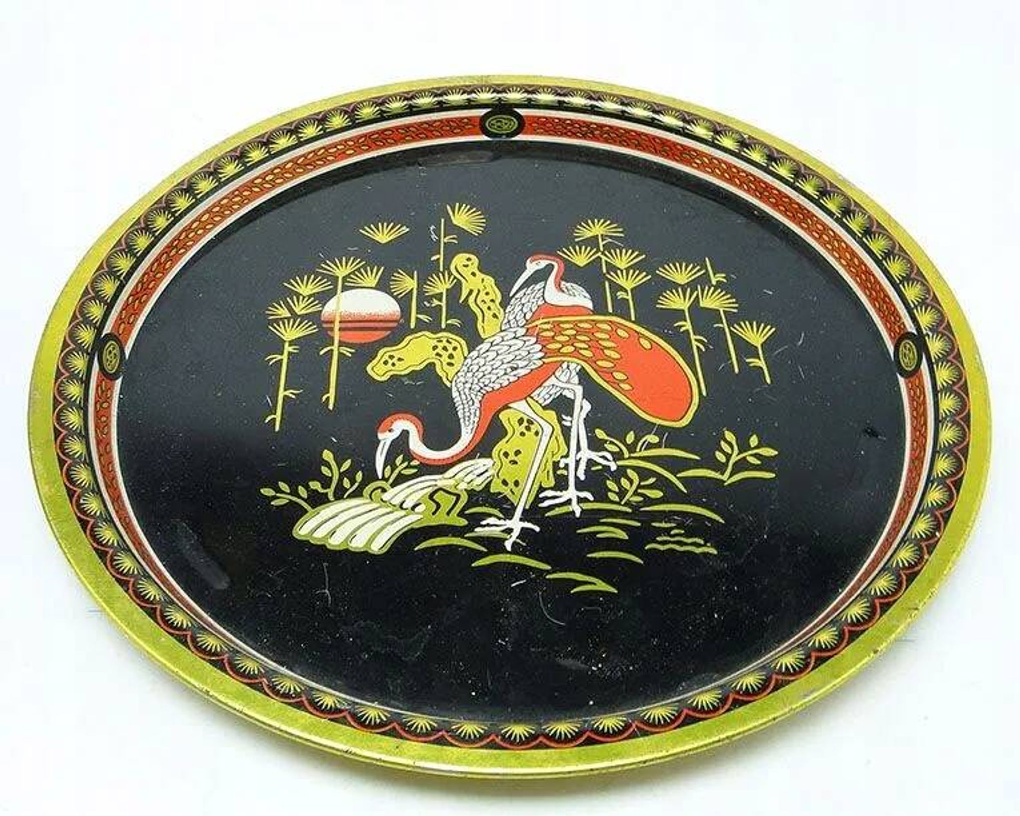 D7Z USSR Soviet tray with cranes PRL