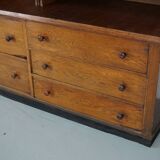 Large Antique Art Deco German Oak Chocolate Shop Cabinet, 1920s