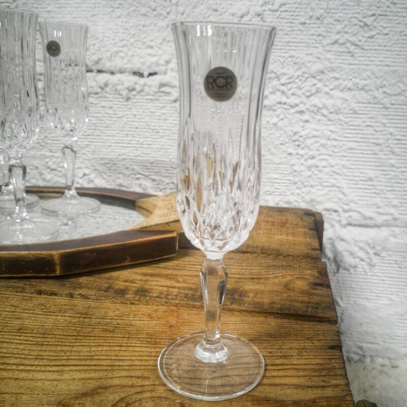Rcr crystal champagne flute, 6-piece box