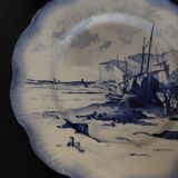 Sarreguemines earthenware plate with Marine decor late 19th century early 20th century