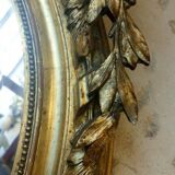 Mirror oval wood stuck and Golden State 110 x 68
