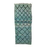 Moroccan rug Marmoucha green - 259 x 103 cm