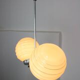 Lustre à sphère jaune Art Déco Italien