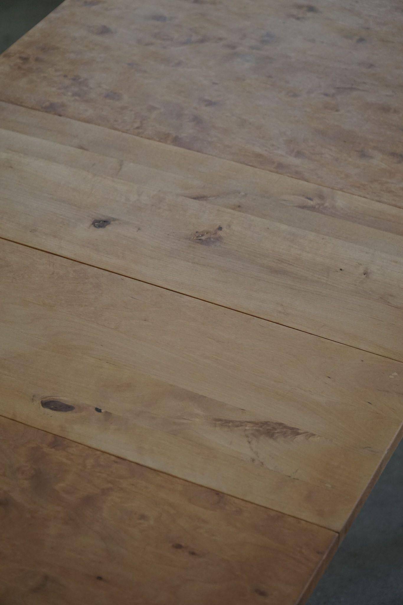 Danish modern birch desk/dining table attributed to Philip Arctander, 1940s.