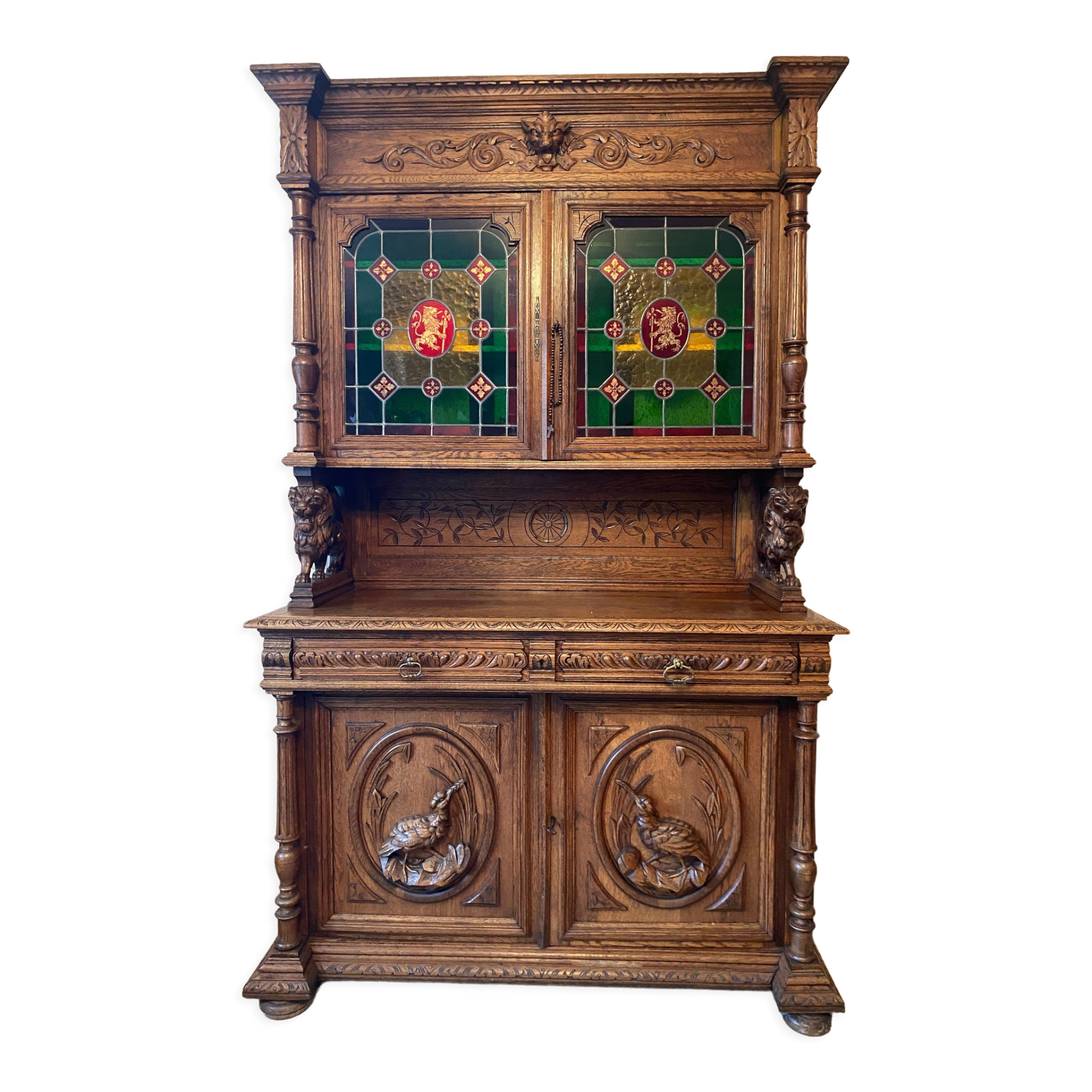 Buffet Henri II 2 oak bodies