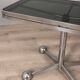 Table vintage années 70 en métal chromé design allegri