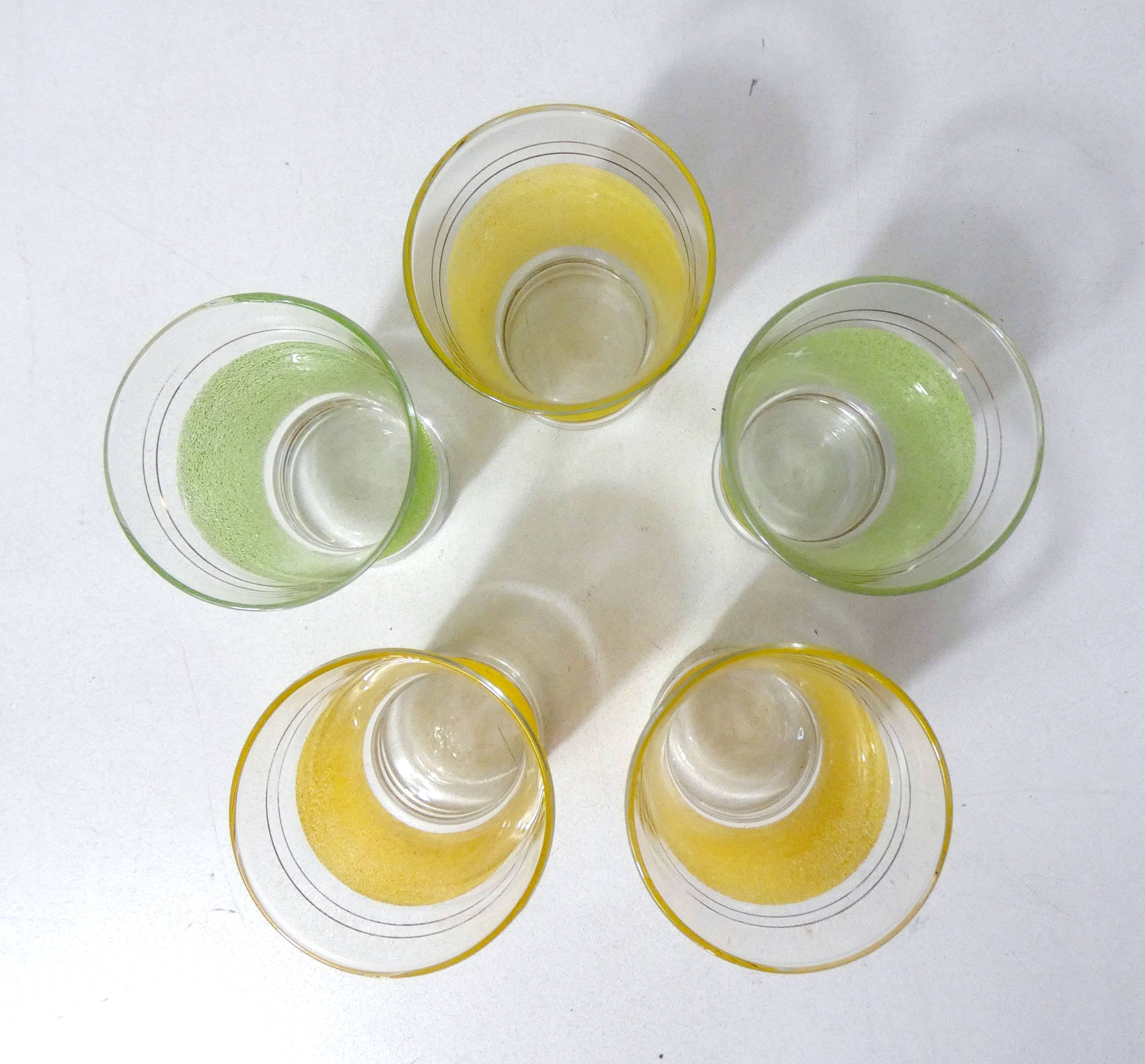 5 granita glasses