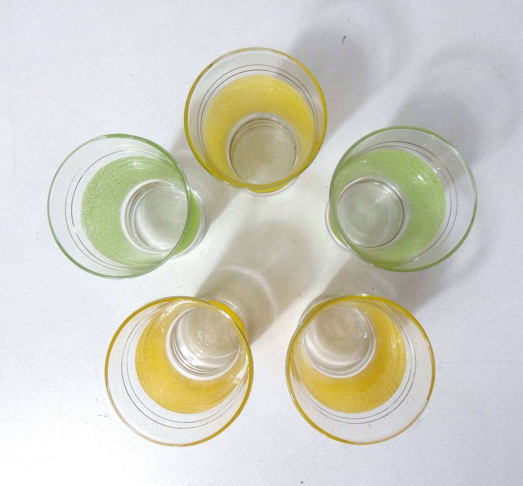 5 granita glasses