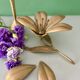 Cendrier vintage en laiton en forme de fleur