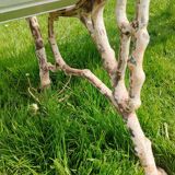 Banc de jardin avec pieds en fonte ancien