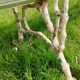 Banc de jardin avec pieds en fonte ancien