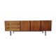 Scandinavian row in rosewood and chrome, 60s