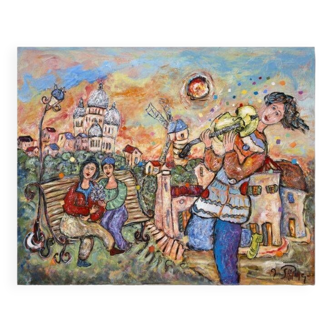 Painting The Lovers of Montmartre - Yvan Philmer