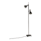 Vintage black 2 bulbs floor lamp, Germany 1970’s