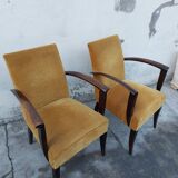 Paire de fauteuils bridge Art déco 1930