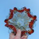 Vintage Murano glass ashtray with gold inclusions