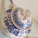Cafetiere blue Burgenland décor by Villeroy - Boch / vintage 60s-70s