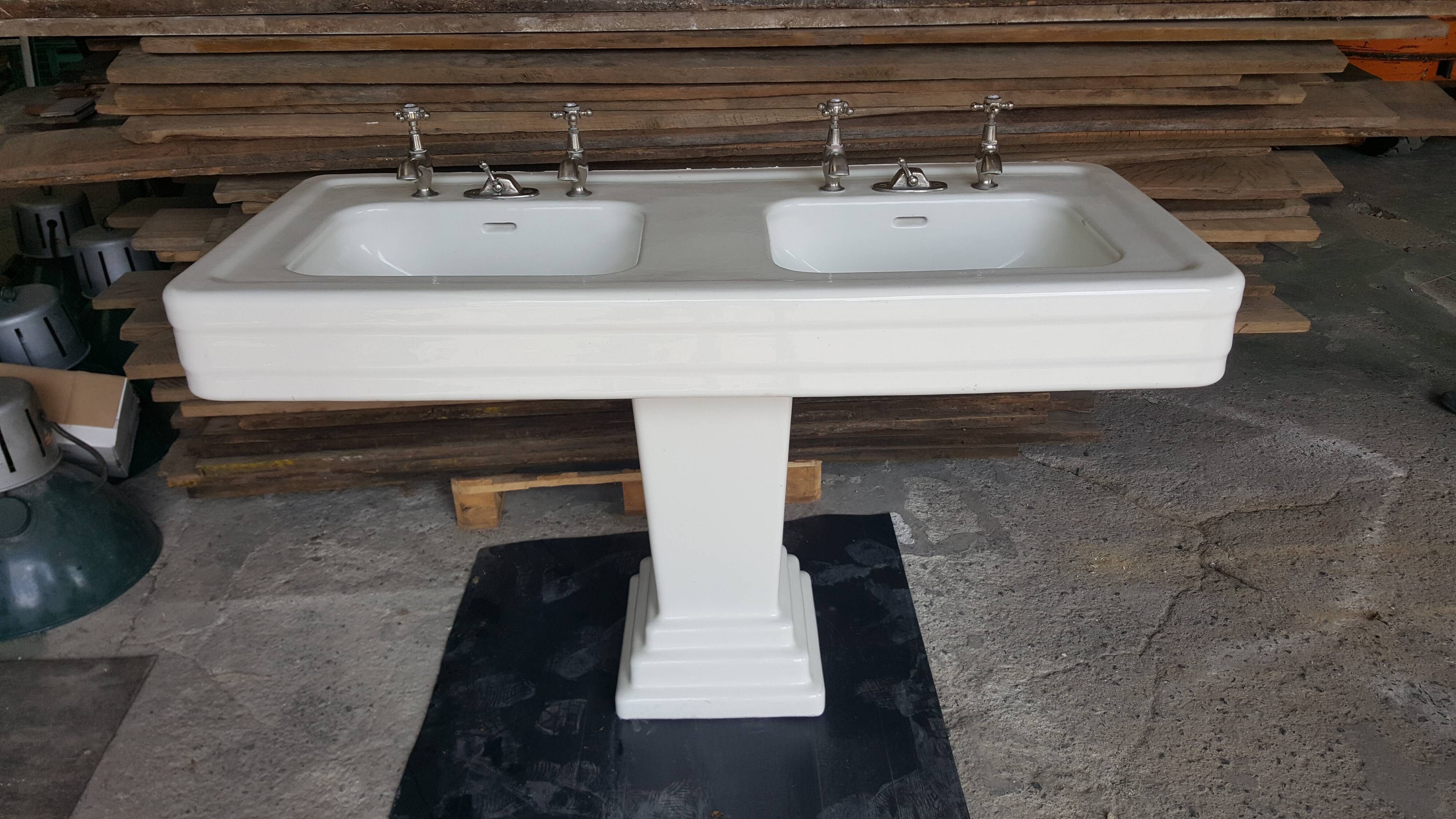 Double sink, rectangle, 3 steps