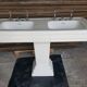 Double sink, rectangle, 3 steps