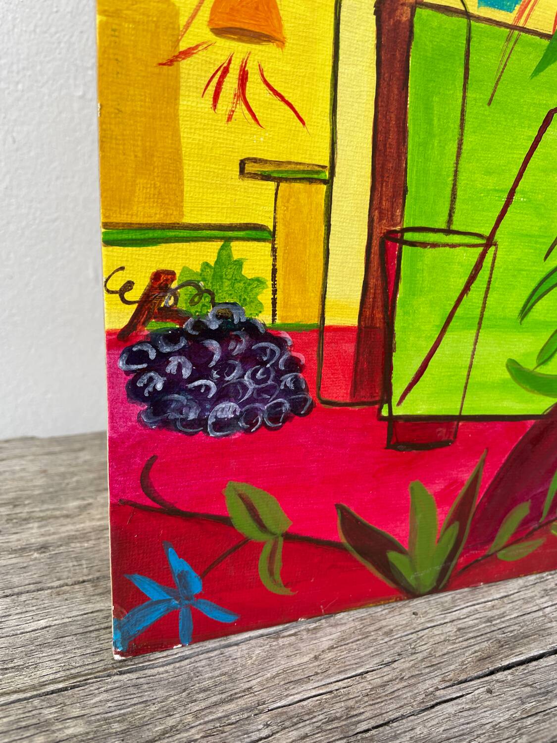 Painting of a still life bouquet of flowers