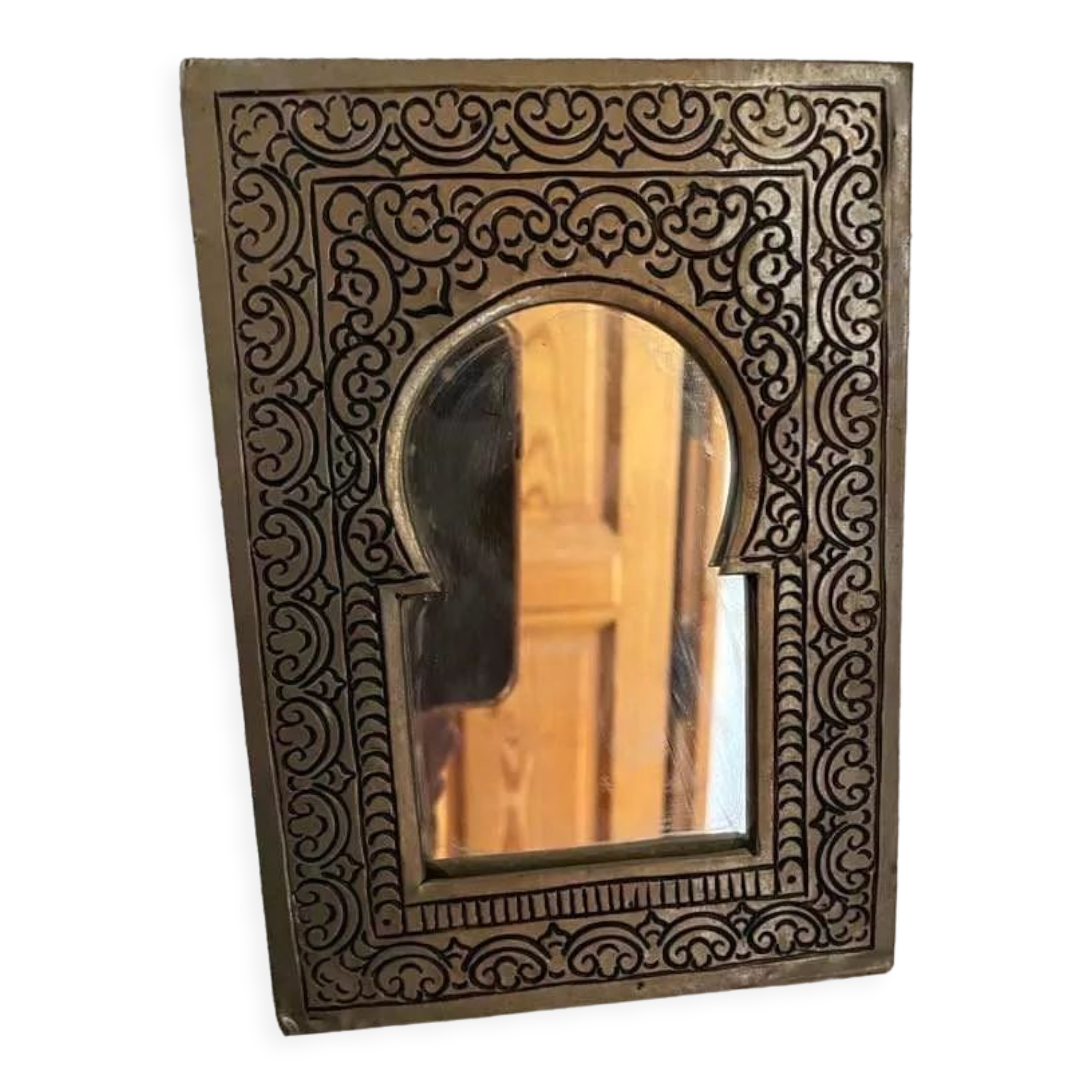 Oriental mirror silver metal