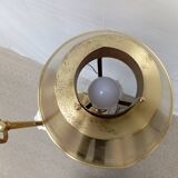 Lampe laiton et métal doré Helmer Andersson, Suède