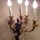 Paire d'appliques 4 branches en bronze doré