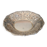 Bread basket, fruit... openwork in silver metal