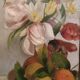 Oil painting on paper depicting roses - signed A. Sambuchi