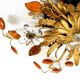 Very beautiful 1960s gold-plated ceiling or wall lamp by Banci Firenze, Ita