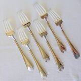 6 silver-plated forks hallmarked by the Liberty goldsmith, shell model 2106253