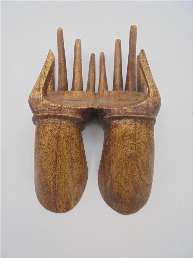 Empty wooden hands pocket