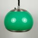 Green plastic pendant light in mid-century style by Stilux Milano, 1972