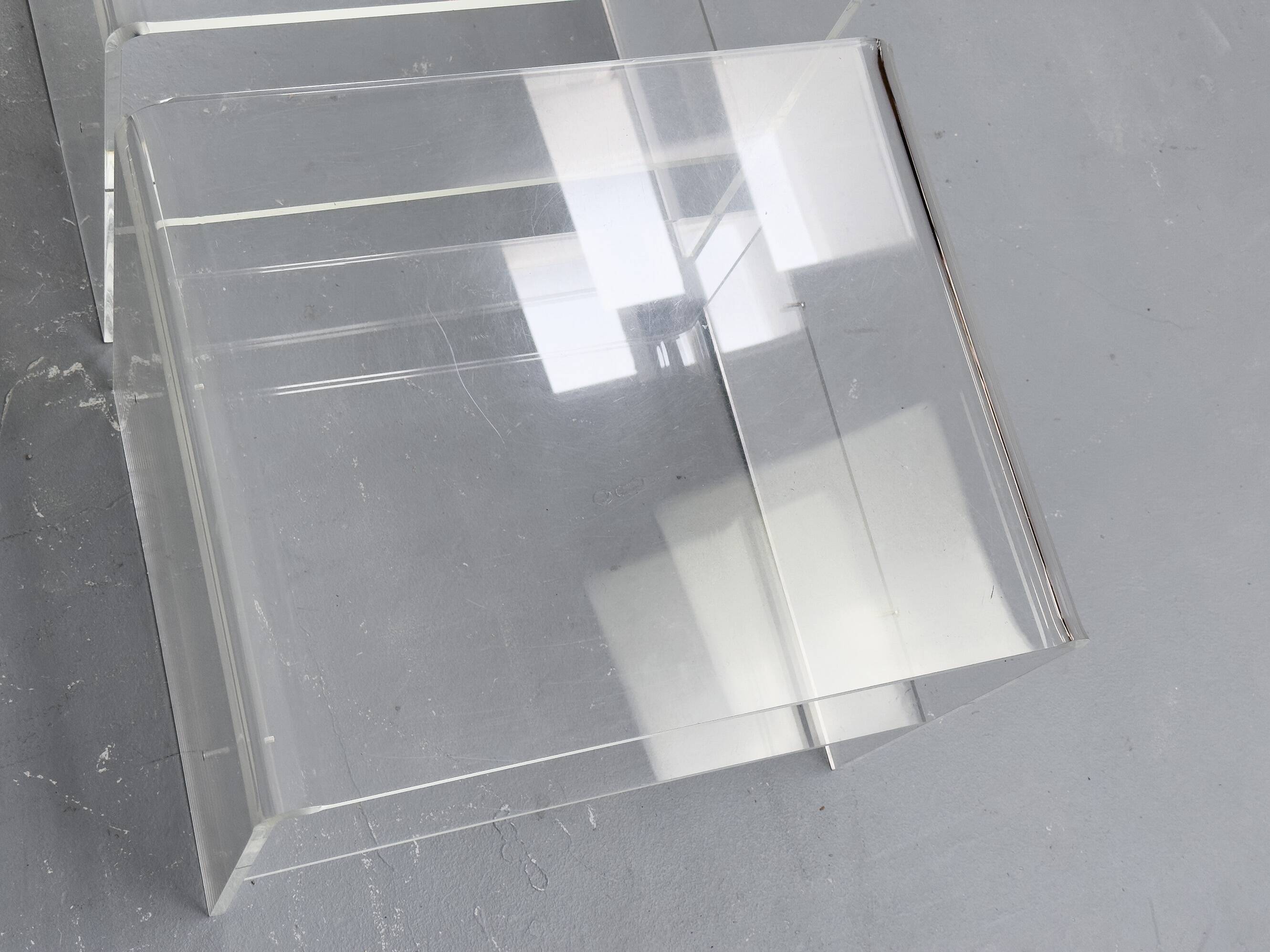 Set of 2 Acrylic Bedside Tables, 1970s